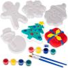 ArtCreativity Christmas Ceramic Painting Kit for Kids – 6 Ceramic Figures, 2 Paint Sets, and 2 Brushes – DIY Christmas Painting Crafts for Toddlers 3 4 5 6 7 8 – Kids’ Paint Activity Set
