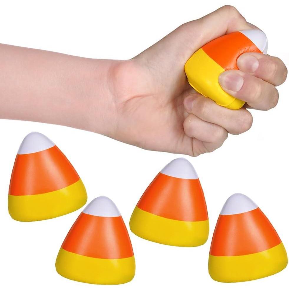 imageArtCreativity Mini Candy Corn Stress Relief Toys Set of 12 Slow Rising Squeezy Toys for Kids Halloween Party Favors and NonCandy Trick or Treat Supplies Birthday Goodie Bag Fillers