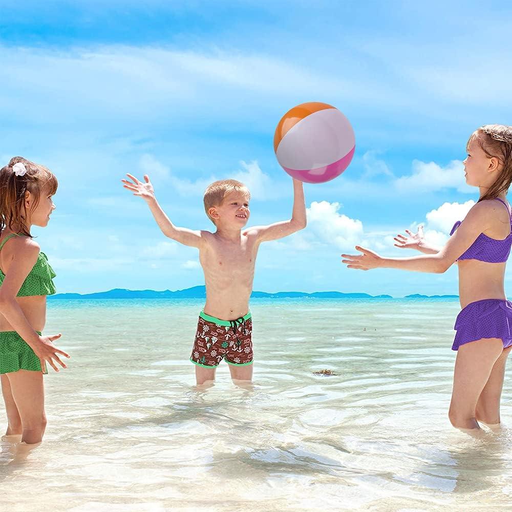 imageArtCreativity 16 Inch Beach Balls for Kids Pack of 12 Inflatable Summer Toys for Boys and Girls Decorations for Hawaiian Beach and Pool Party Beach Ball Party Favors