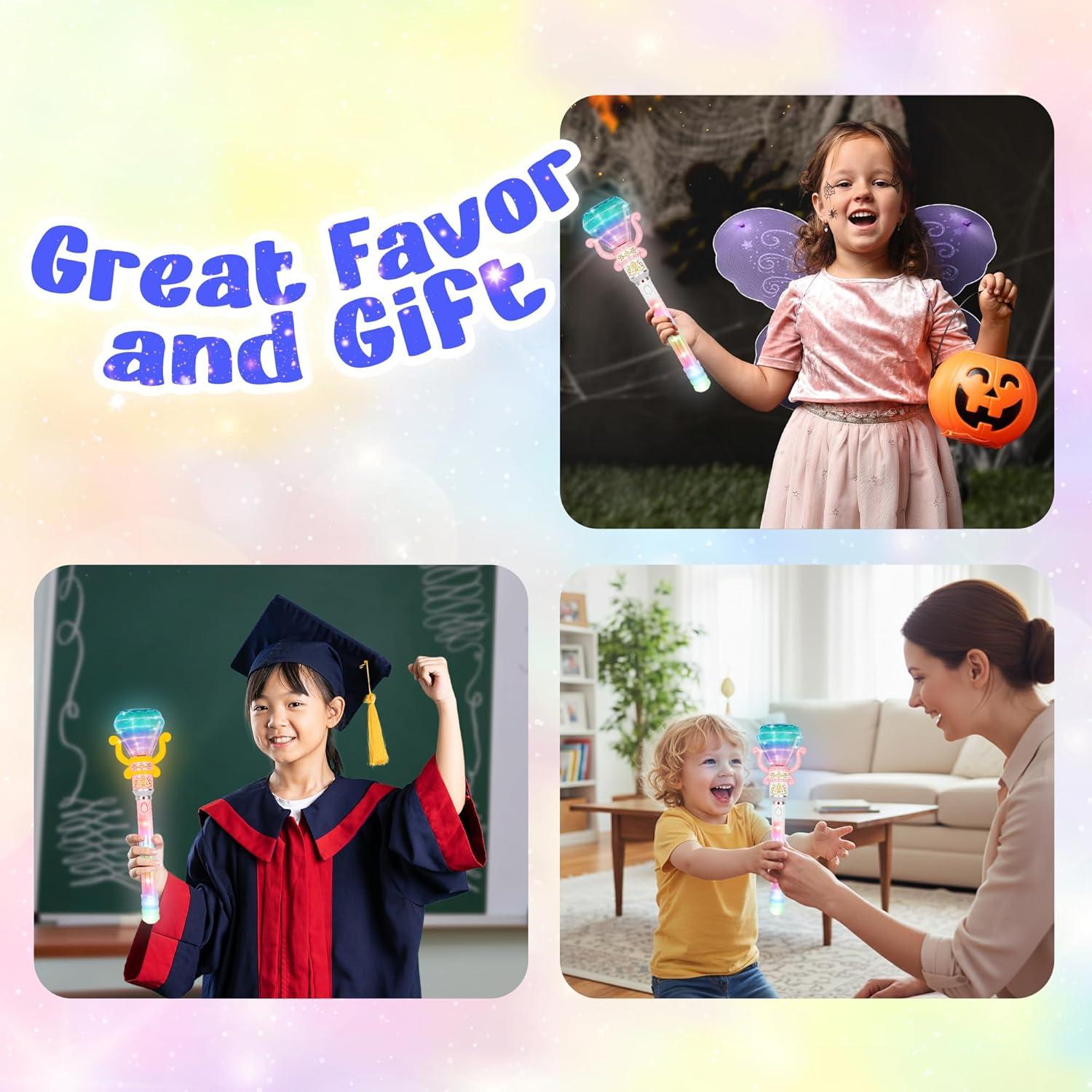 imageArtCreativity Light Up Spinning Diamond Princess Wand for Kids Fairy Wand with Spinning LEDs Batteries Included Light Up Wands for Girls and Boys Perfect Pretend Play Toys1 Pack