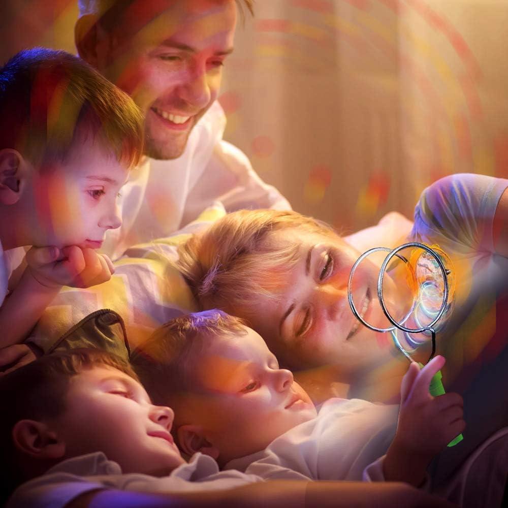 imageArtCreativity Retro Light Up Toys Set for Kids Includes 2 8 Inch Gyro Wheels Mesmerizing Spinning and Lighting Effects Design Top Fun Gift for Boys and Girls