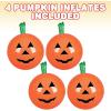 ArtCreativity Pumpkin Inflates, (Set of 4), 14 Inch Blow-Up Jack-O-Lanterns, Inflatable Halloween Pumpkins Decorations, Halloween Party Supplies, JackoLantern Inflate, for Indoor and Outdoor Use