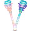 ArtCreativity Light Up Spinning Diamond Princess Wand for Kids – Fairy Wand with Spinning LEDs, Batteries Included – Light Up Wands for Girls and Boys, Perfect Pretend Play Toys(2 Pack)