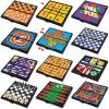 Gamie Magnetic Board Travel Games for Kids, Set Includes 12 Retro Fun Games – 5″ Compact Design – Individually Boxed – Teaches Strategy & Focus, Great for Road Trip/Travel/Camping, Gift for Ages 6+
