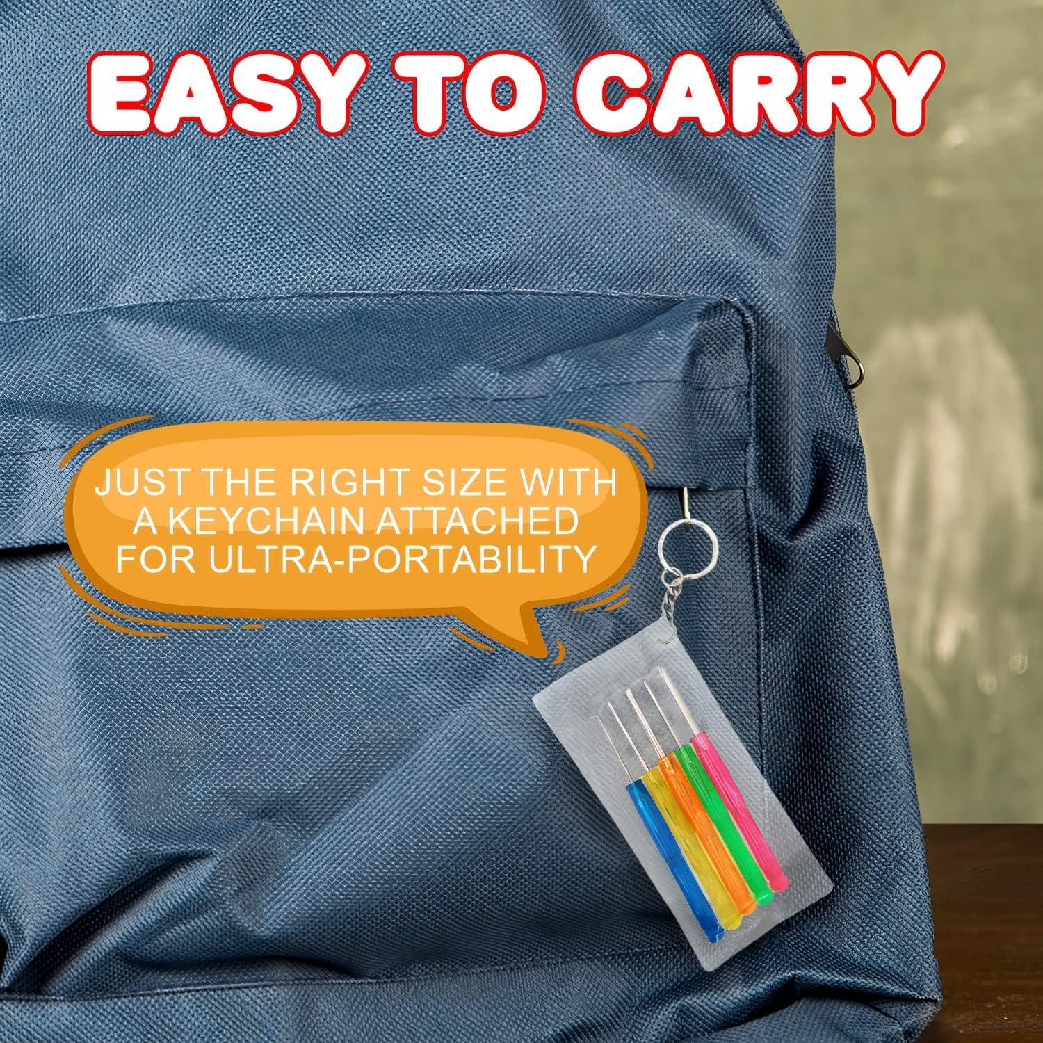 imageArtCreativity 5 PC Mini Screwdriver Keychain Set Pack of 12 Set Includes 5 Screw Drivers and Portable Pouch Cool Birthday Party Favors for Boys Girls Adults Goodie Bag Filler Fathers Day