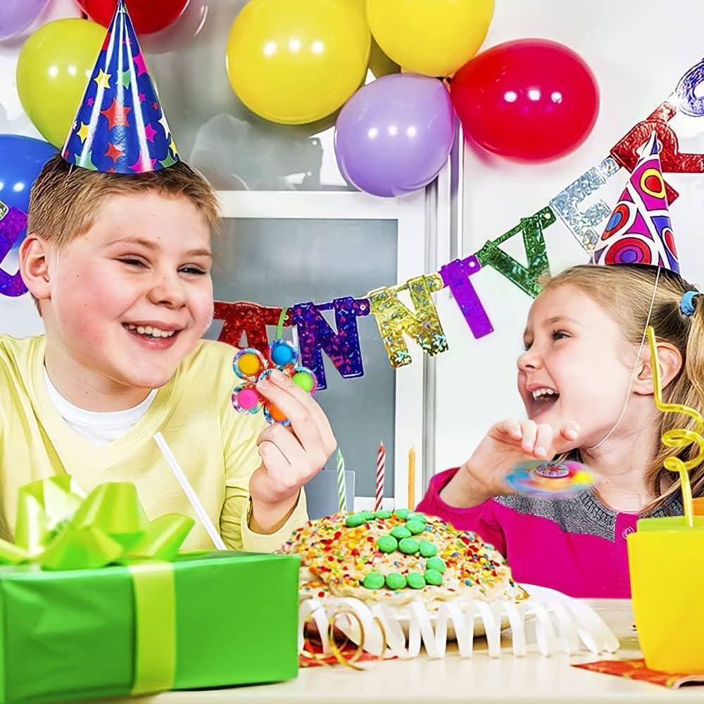 imageArtCreativity Pop it Fidget Spinners for Kids Set of 10 Fidget Spinner Pop Its 2 in 1 Spinner Fidget Toy Pack for Fun Stress Relief Great as Pop it Party Favors and Goody Bag Stuffers for Kids