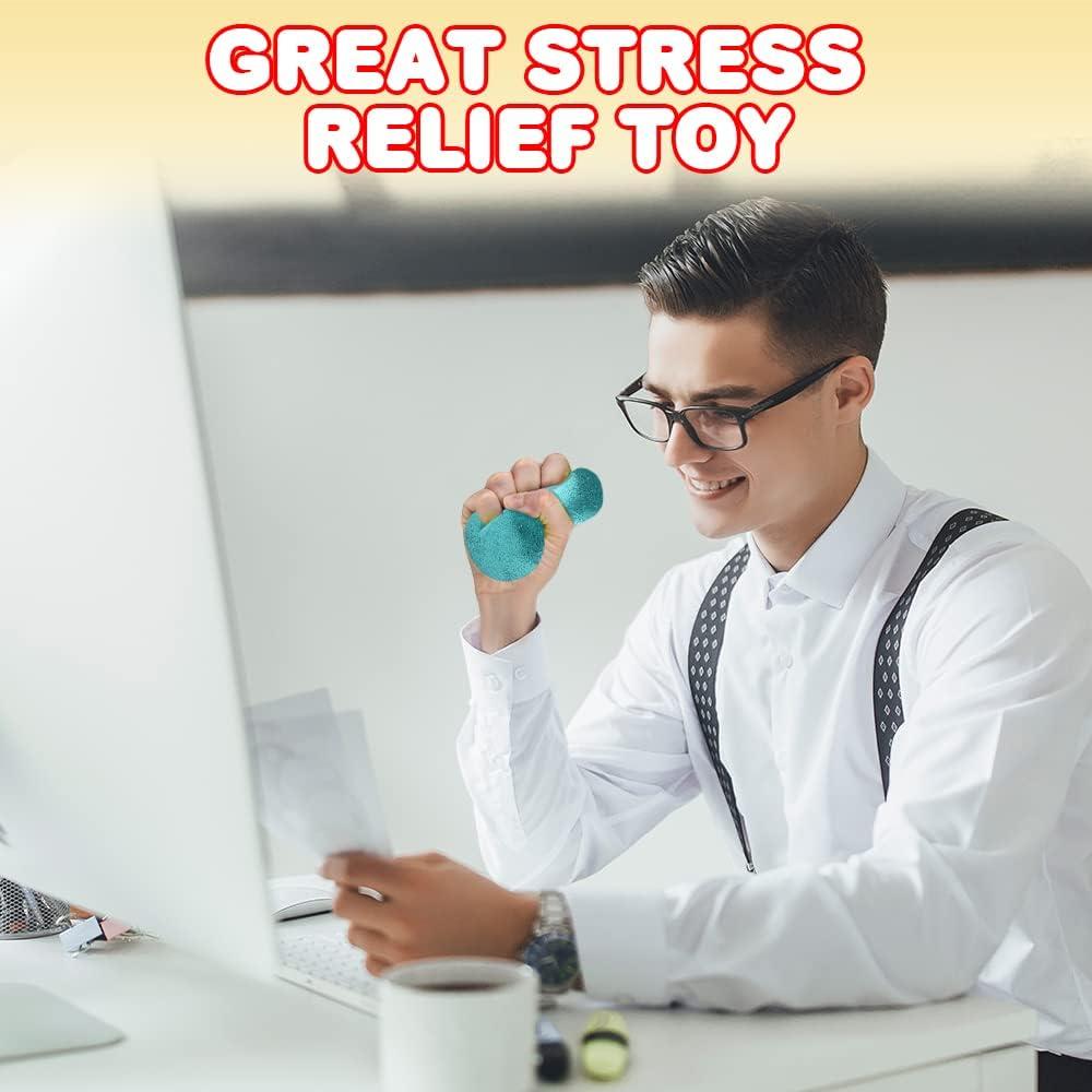 imageArtCreativity Squeezy Sticky Stress Balls Set of 6 Stress Relief Fidget Toys for Kids with a Metallic Design Anxiety Relief Toys in Assorted Colors Fidget Party Favors and Pinata Stuffers