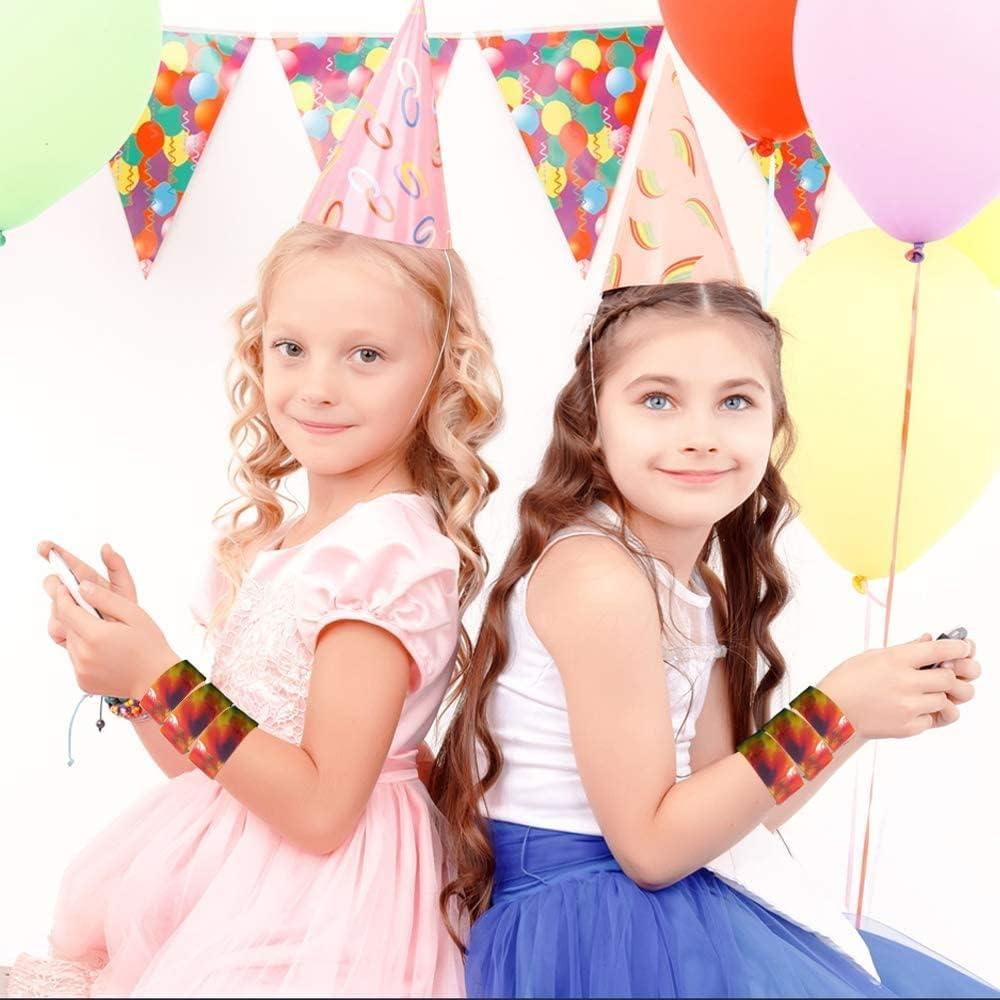 imageArtCreativity Tie Dye Slap Bracelets for Kids Set of 6 Colorful Wristbands for Boys and Girls Fun Birthday Party Favors for Children Goodie Bag Fillers Carnival Prize