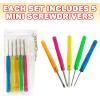 ArtCreativity 5 PC Mini Screwdriver Keychain Set, Pack of 12, Set Includes 5 Screw Drivers and Portable Pouch, Cool Birthday Party Favors for Boys, Girls, Adults, Goodie Bag Filler, Father’s Day