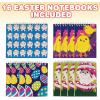 ArtCreativity Easter Mini Notepads, Set of 16 Spiral Bound Mini Notebook with Easter Designs, Easter Basket Essentials Stuffers, Goodie Bag Fillers, and Classroom Prizes for Kids, 3.5 x 2.25 Inches