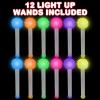 ArtCreativity Light Up Galactic Wands, Set of 12, LED Wands for Kids and Adults in Assorted Colors, Great as Sensory Toys for Boys and Girls, Kids’ Fidget Toys, and Outer Space Party Favors