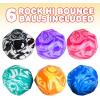 ArtCreativity Rock High Bounce Balls, Set of 6 Bouncing Balls for Kids, Outdoor Toys for Encouraging Active Play, Party Favors and Pinata Stuffers for Boys and Girls