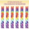 ArtCreativity Tie Dye Slap Bracelets for Kids, Set of 6, Colorful Wristbands for Boys and Girls, Fun Birthday Party Favors for Children, Goodie Bag Fillers, Carnival Prize