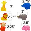 ArtCreativity Vinyl Zoo Animals, Pack of 12 Assorted Squeezable Toys, Safari Birthday Party Favors for Kids, Fun Bath Tub and Pool Toys for Children, Educational Learning Aids for Boys and Girls