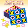 Gamie 24 Pack 5-Inch Foam Tic Tac Toe Mini Board Games – Travel Bulk Tic Tac Toe Game for Kids, Indoor Recess Games for Classroom, Mini Board Games Bulk, Tic Tac Toe Party Favors for Kids