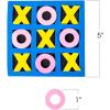 Gamie 24 Pack 5-Inch Foam Tic Tac Toe Mini Board Games – Travel Bulk Tic Tac Toe Game for Kids, Indoor Recess Games for Classroom, Mini Board Games Bulk, Tic Tac Toe Party Favors for Kids