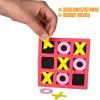 Gamie 24 Pack 5-Inch Foam Tic Tac Toe Mini Board Games – Travel Bulk Tic Tac Toe Game for Kids, Indoor Recess Games for Classroom, Mini Board Games Bulk, Tic Tac Toe Party Favors for Kids