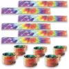 ArtCreativity Tie Dye Slap Bracelets for Kids, Set of 6, Colorful Wristbands for Boys and Girls, Fun Birthday Party Favors for Children, Goodie Bag Fillers, Carnival Prize