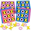 Gamie 24 Pack 5-Inch Foam Tic Tac Toe Mini Board Games – Travel Bulk Tic Tac Toe Game for Kids, Indoor Recess Games for Classroom, Mini Board Games Bulk, Tic Tac Toe Party Favors for Kids