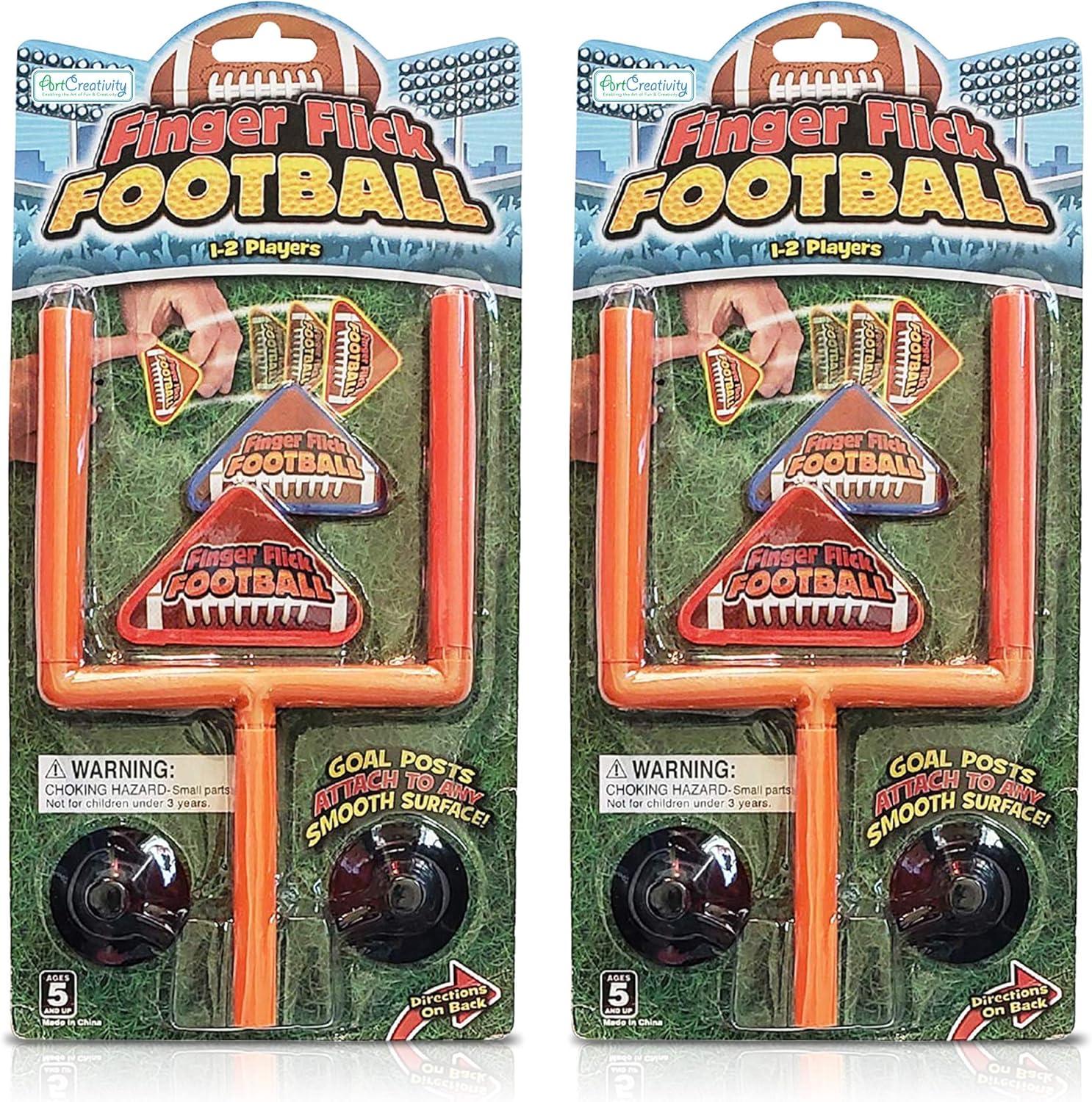 imageArtCreativity Finger Flick Football Games Set of 2 with Posts and Foam Football Toys Mini Games Office Desk Toys Tabletop Game Indoor Sports Party Favors Great Gifts for Boys Girls and Adults