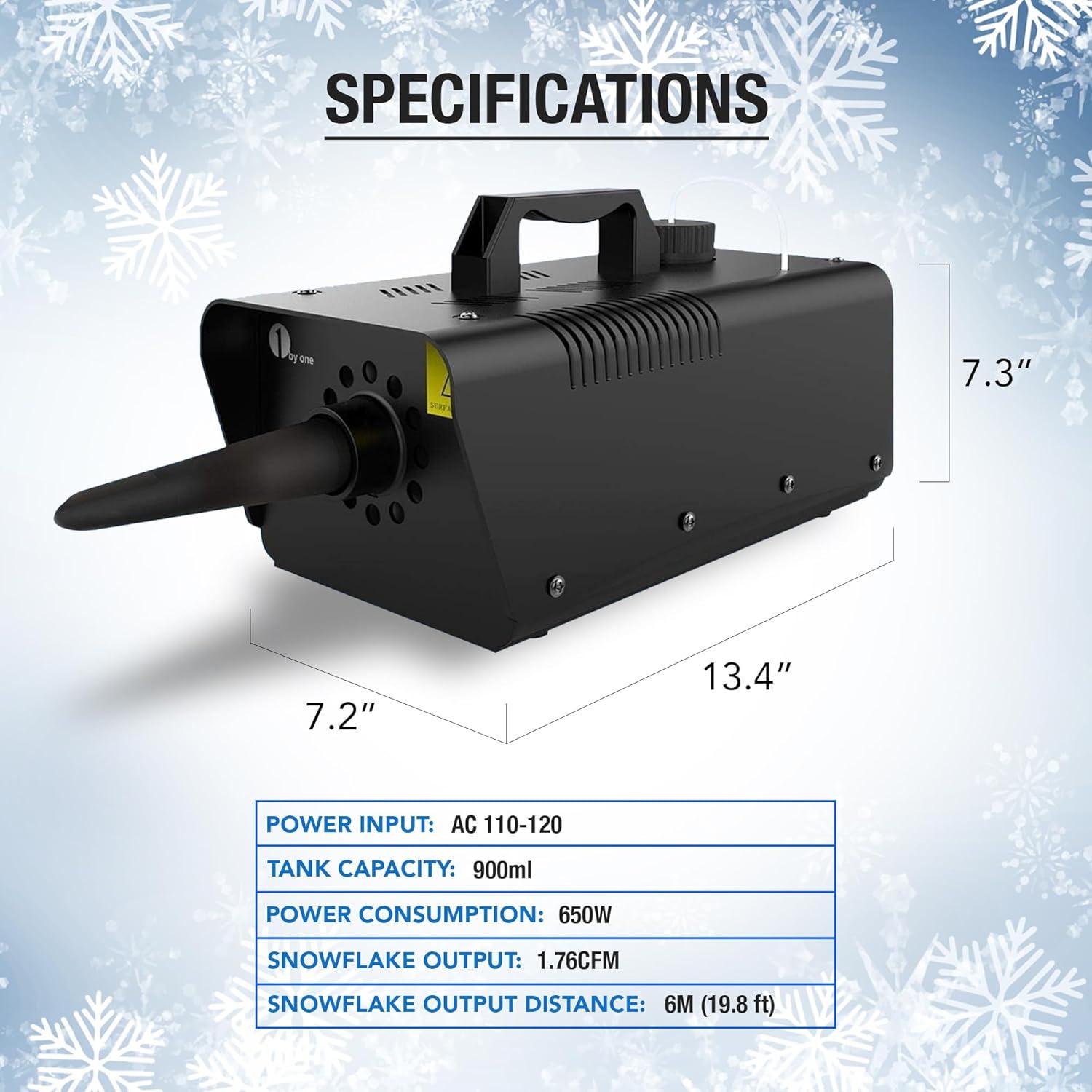 imageArtCreativity Snow Machine for Party 600Watt Snow Maker Machine Up to 16 Feet of Almost Instant Snow Outdoor and Indoor Christmas Decorations Snow Liquid Sold Separately