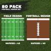 ArtCreativity 80 Pack Football Field Napkins – Set of 80 – Football Napkin Party Decor Supplies – Sports Football Napkins for Parties and Tailgates – Game Day Football Party Decorations (5″ x 5″)