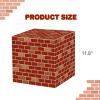 ArtCreativity Brick Boxes for Gamer Party Decorations – Set of 6-11.8 x 11.8 Inches – Brick Box Video Game Birthday Decorations with a Retro Brick Design – Easy to Assemble – Video Game Party Supplies