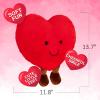 ArtCreativity Large Heart Stuffed Animal – Soft Love Heart Plush Toy with Smile and Little Brown Feet – Stuffed Red Heart Toy – I Love You Big Plush Heart Pillow – Gift for Kids, Girlfriend, Boyfriend