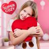ArtCreativity Large Heart Stuffed Animal – Soft Love Heart Plush Toy with Smile and Little Brown Feet – Stuffed Red Heart Toy – I Love You Big Plush Heart Pillow – Gift for Kids, Girlfriend, Boyfriend