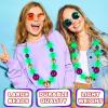 ArtCreativity Large Light Up Mardi Gras Necklace – Mardi Gras Beads in Purple, Green, and Gold – 3 Flashing Modes with Batteries Included – Light Up Mardi Gras Accessories for Costume