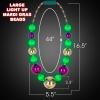 ArtCreativity Large Light Up Mardi Gras Necklace – Mardi Gras Beads in Purple, Green, and Gold – 3 Flashing Modes with Batteries Included – Light Up Mardi Gras Accessories for Costume