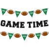 ArtCreativity Game Time Football Banner Decoration – Set of 3 – Customizable Football Theme Pennant Flags Banner for Sports Tailgate Party Supplies, Sports Wall Party Supplies and Decor