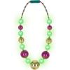 ArtCreativity Large Light Up Mardi Gras Necklace – Mardi Gras Beads in Purple, Green, and Gold – 3 Flashing Modes with Batteries Included – Light Up Mardi Gras Accessories for Costume