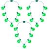 ArtCreativity St Patricks Day Light Up Shamrock Necklaces – Set of 3 – St Patricks Day Accessories – Green Day Throw Necklace for Mardi Gras Decorations, Irish Costume Party Dress – Green Party Favors
