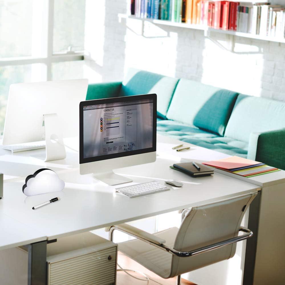 imageArtCreativity Light Up Cloud Message Board with Dry Erase Marker Backlit Tabletop Writing Board for Kids Unique Room and Office Desk Dcor Battery Operated Night Light for Children