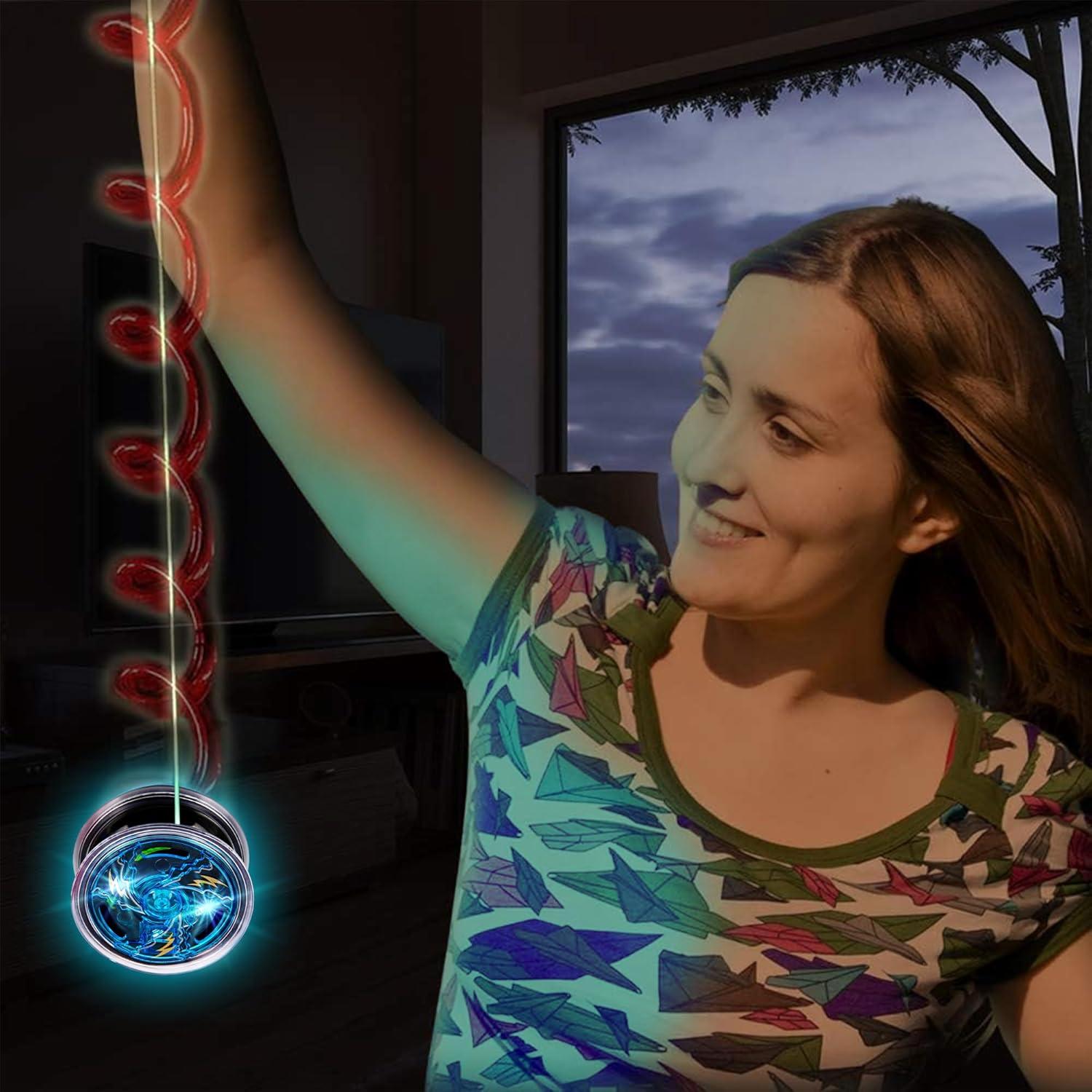 imageArtCreativity Light Up Metal Yoyos for Kids Set of 3 Classic YoYo Toys with Flashing LEDs LightUp Birthday Party Favors Goodie Bag Fillers Holiday Stocking Stuffers Classroom Prizes