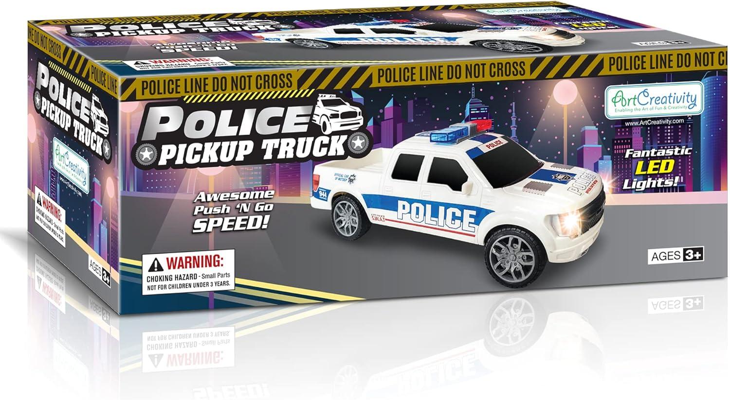 imageArtCreativity Light Up Monster Trucks ampamp Police Car Pickup Truck with LED Headlights and Siren