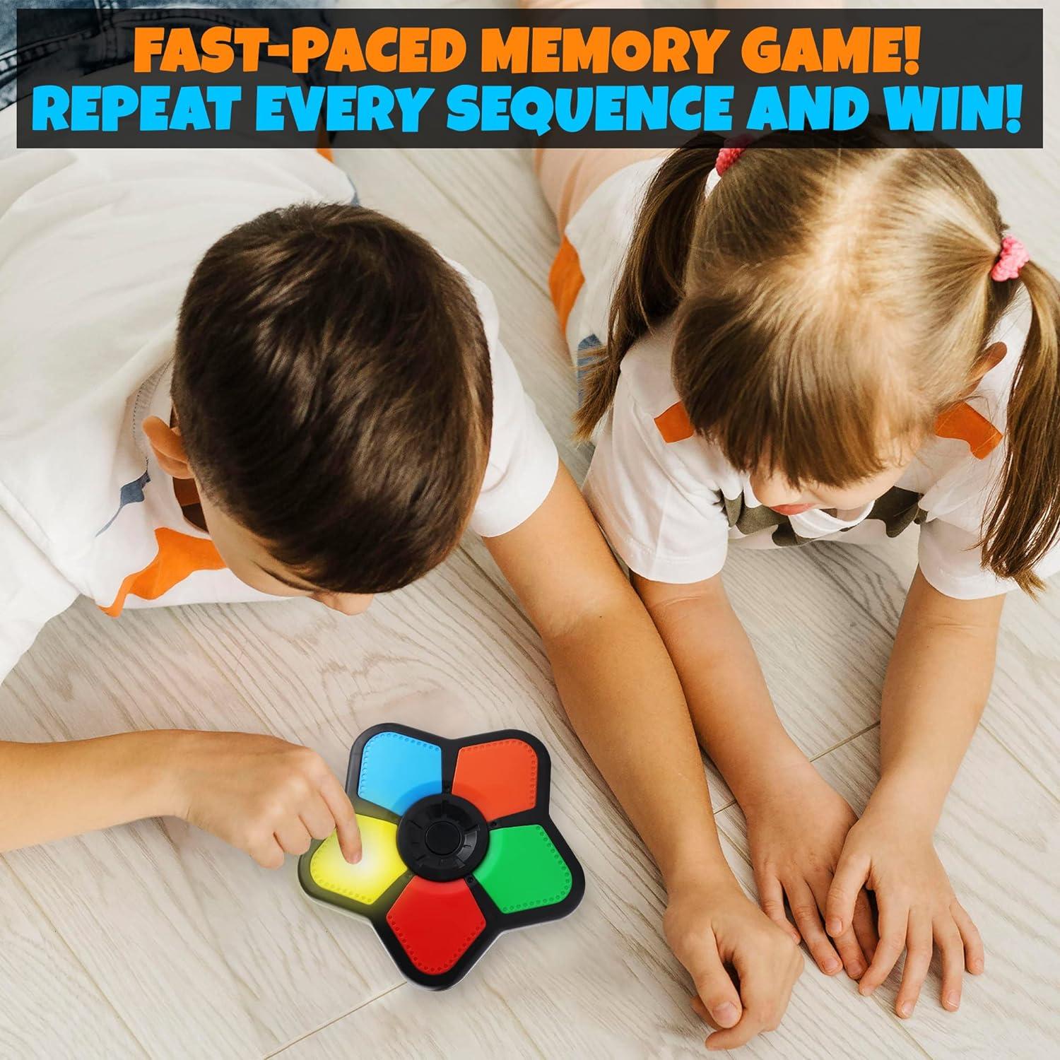 imageArtCreativity Light Up Monster Trucks for Boys and Girls Toy Truck Set of 2 Electronic Memory Game with Lights and Sounds Handheld Memory Game for Kids MindSharpening Brain Games for Kids