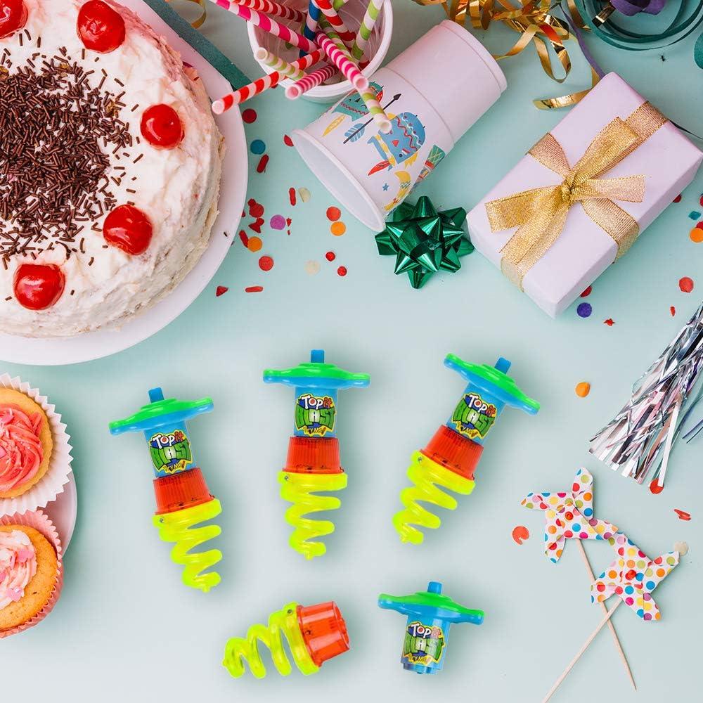 imageArtCreativity Light Up Spinning Tops for Kids Set of 12 Flashing LED Spinner Toys in Multiple Colors Fun Light Up Party Favors for Boys and Girls Goodie Bag Fillers and Kids Stocking Stuffers