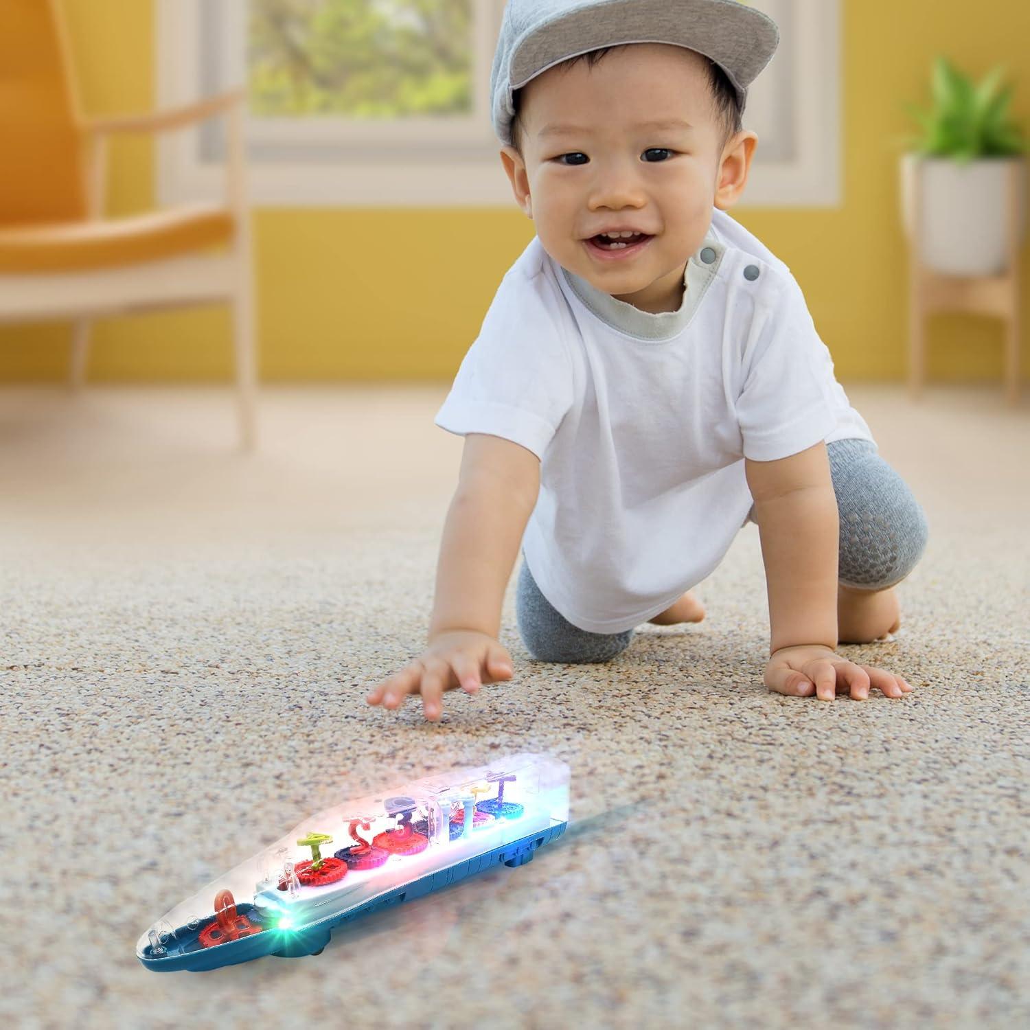 imageArtCreativity Light Up Transparent Toy for Kids Large Train