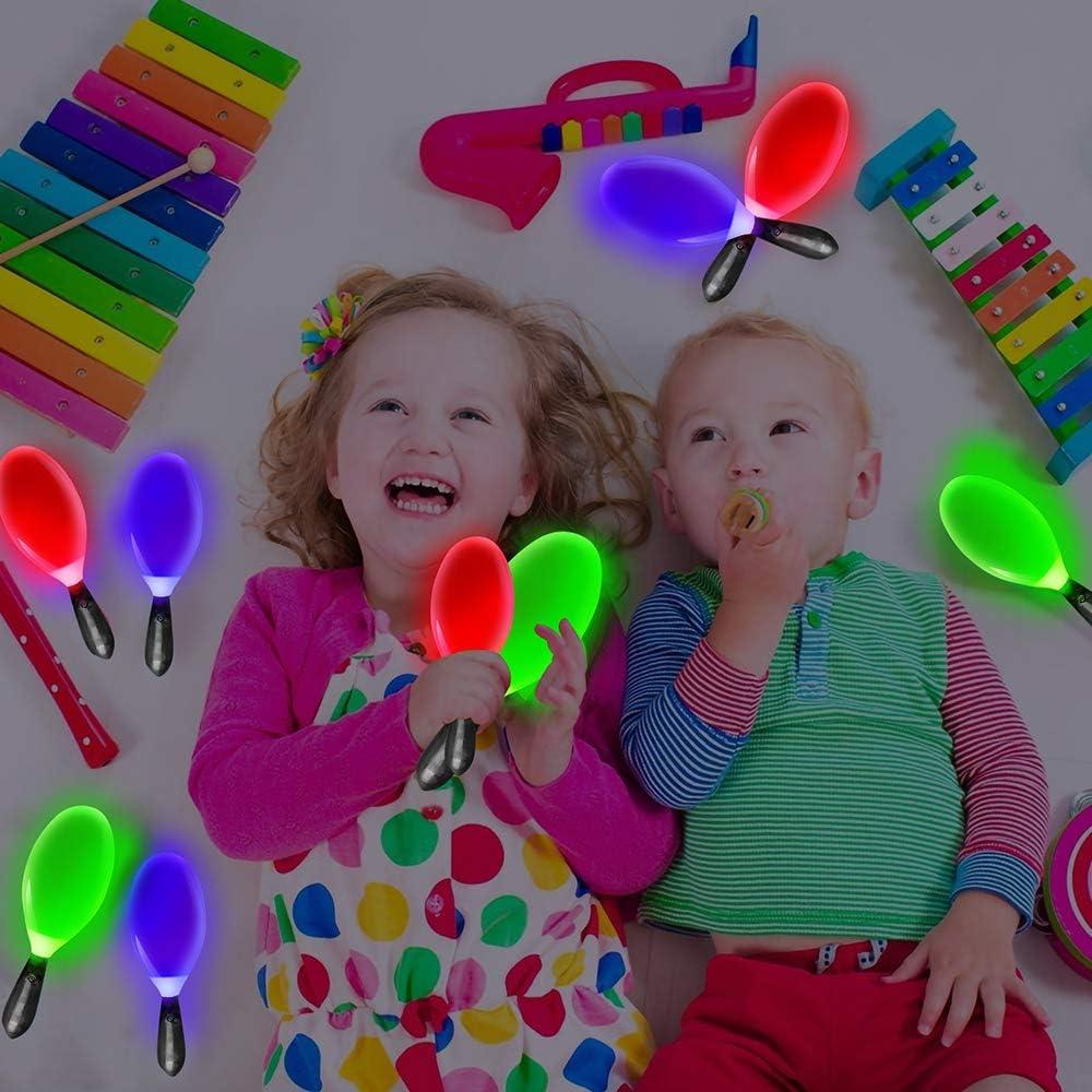 imageArtCreativity LightUp Color Changing Maracas Pack of 3 Flashing LED Music Hand Shakers Fun Noise Makers and Toy Musical Instruments Birthday Party Favors Goodie Bag Fillers for Kids