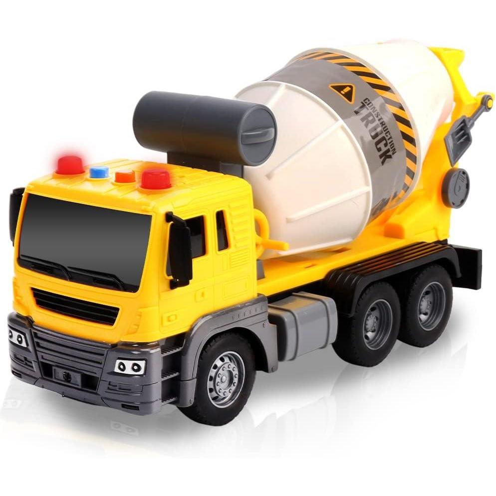 imageArtCreativity Light Up Cement Truck Cement Mixer Toy Truck with Lights Sounds and Rotating Barrel Push and Go Kids Construction Toys Construction Vehicle Toys for Boys and Girls Ages 3 and UpCement Truck
