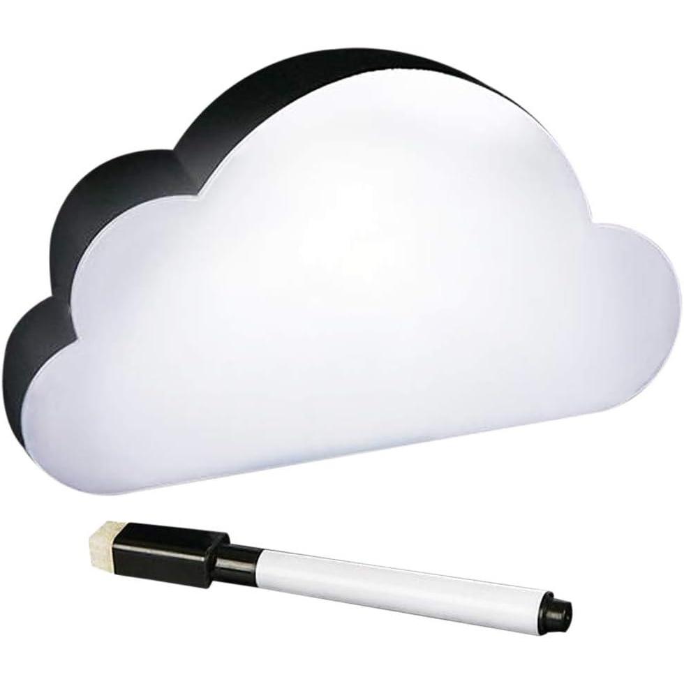 imageArtCreativity Light Up Cloud Message Board with Dry Erase Marker Backlit Tabletop Writing Board for Kids Unique Room and Office Desk Dcor Battery Operated Night Light for Children