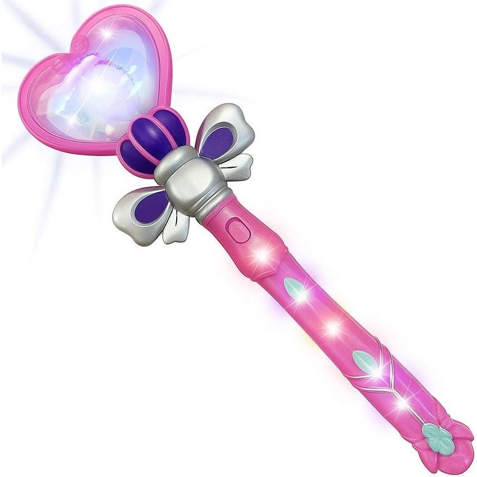 imageArtCreativity Light Up Heart Wand for Kids 135Inch Magical Princess Wand with Spinning LEDs ampamp Sound Perfect Valentines Day Gift for Girls Toy Wands for Kids Pink Light Up PrincessLight Up Heart Wand