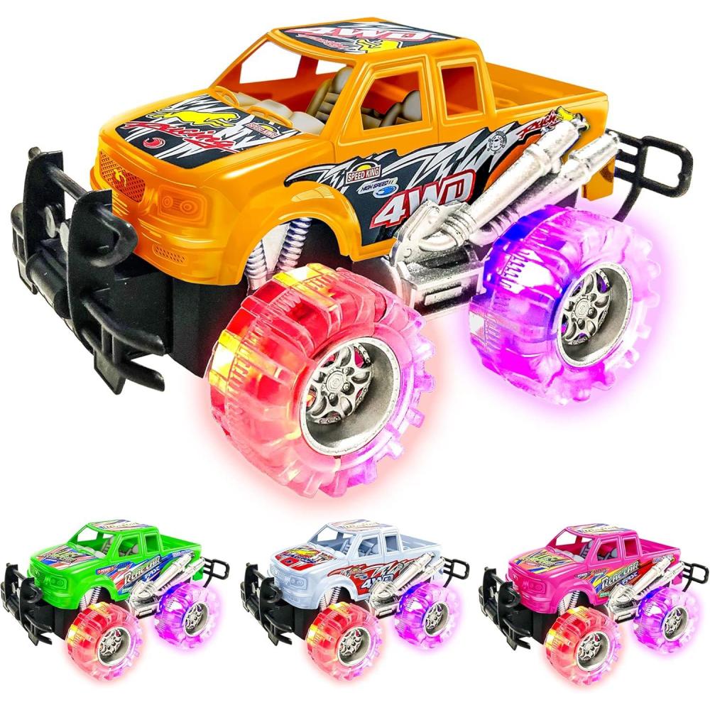 imageArtCreativity Light Up Monster Trucks 6 Inch Toy Cars for 2 Year Old Boys Push n Go Car Toys for Boys 35 Years Old Light Up Toys for Kids Best Gift for Kids Age 36 Years Old ampamp Up