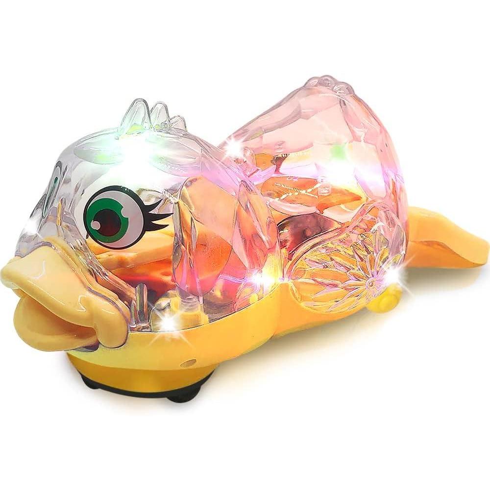 imageArtCreativity Light Up Musical Duck for Kids 1 Piece Moving Duck Toy with Bump and Go Mechanism Musical Toys for Boys and Girls Great Birthday idea