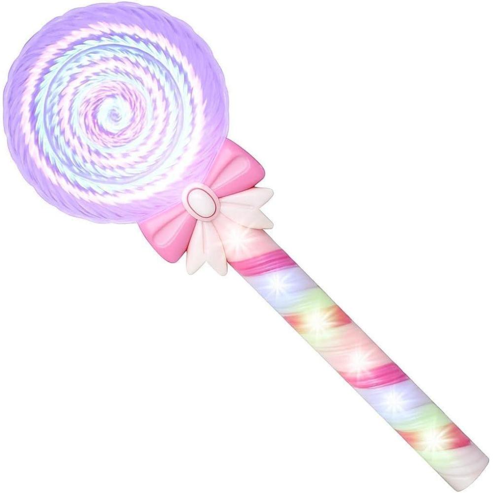 imageArtCreativity Light Up Spinning Lollipop Fairy Wand 12 Inch LED Princess Light Wand for Kids with Batteries Included Great Gift Idea for Boys and Girls Fun Pretend Play Prop Carnival PrizeMedium