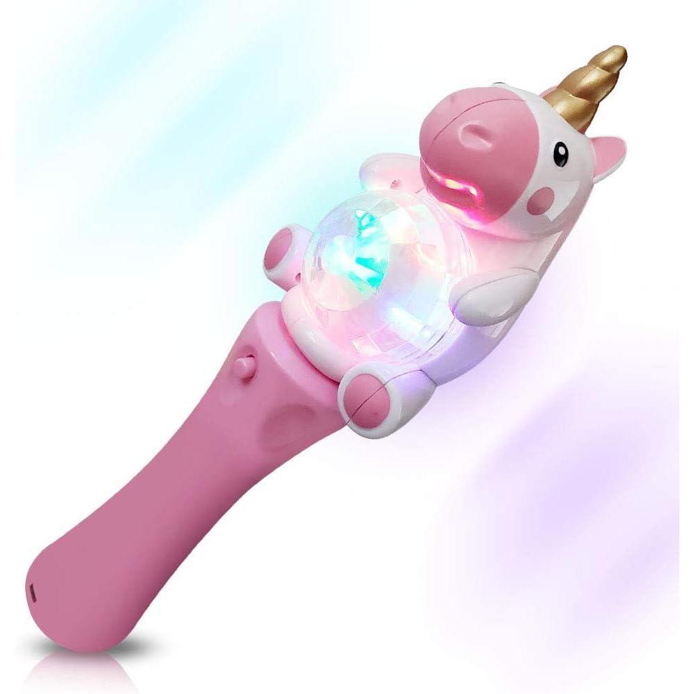 imageArtCreativity Unicorn Wand 95 Inch Light Up Spinning Wand with LEDs Fun Pretend Play Prop for Kids Unicorn Light Up Spinner Best Birthday Gift for Girls and Boys Batteries Included