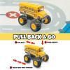ArtCreativity 5 Inch Pullback School Bus Toy Set – Set of 2 – Includes 2 Yellow School Buses with Monster Wheels – Diecast Bus Playset with Pullback Mechanisms – Great Gift Idea for Boys and Girls(1 Pack)