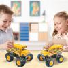 ArtCreativity 5 Inch Pullback School Bus Toy Set – Set of 2 – Includes 2 Yellow School Buses with Monster Wheels – Diecast Bus Playset with Pullback Mechanisms – Great Gift Idea for Boys and Girls(2 Pack)